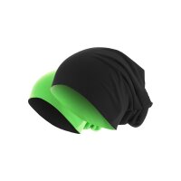 Mütze Jersey Beanie Wendebeanie 2farbig schwarz/neon grün