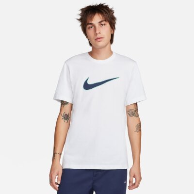 Nike T-Shirt Swoosh "NSW SP SS" weiß/hyper turq S