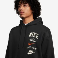 Nike Kapuzenpullover Club Fleece black/sail/orange XL