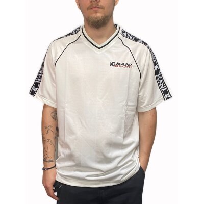 Karl Kani T-Shirt "Sports Shadow" Stripe Jersey Shirt weiß XXL