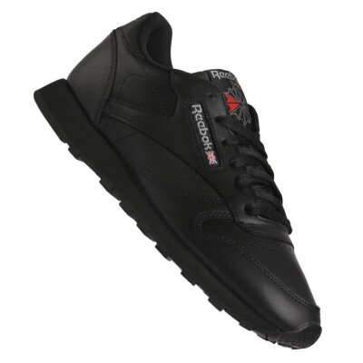 Reebok Classic Leder Running Sneaker schwarz 44,5