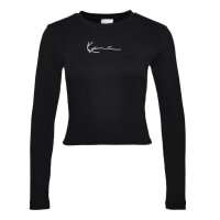 Karl Kani Longsleeve Short Rib Small Signature Black