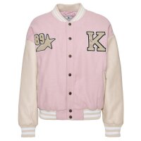 Karl Kani College Jacke Retro Patch Star Logo Rose/Light Sand